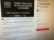 Abaixo-assinado mobiliza catarinenses por investimentos nas BRs