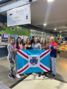 Atletas da FME de Içara embarcam para SP para disputa do Sul-Americano de Karatê 