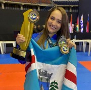 Atleta Sabrina Pereira disputa o Campeonato Pan-Americano de Karatê