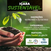 Encerra dia 21 o prazo das inscrições no Prêmio Içara Sustentável 