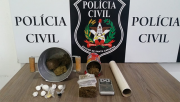 Polícia Civil cumpre mandado e apreende drogas em Lauro Müller