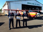 Aviões do Corpo de Bombeiros transportam materiais para o combate à pandemia