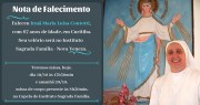 NOTA DE FALECIMENTO - Irmã Maria Luisa Contotti