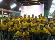 Atletas da base do Crici&uacute;ma visitam a Unesc