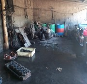 Incêndio em tanque de querosene atinge oficina mecânica em Içara (SC)