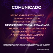 Passeio Wine Festival tem data transferida