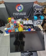 PM de Içara (SC) prende suspeito com produtos furtados