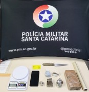 PM prende homem suspeito de tráfico de drogas em Içara (SC)