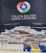 PM apreende mais de 25 quilos de pasta base de coca&iacute;na em I&ccedil;ara (SC)