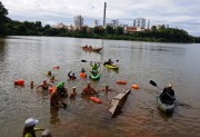 Projeto Nadando Pelos Cart&otilde;es Postais inicia com a Travessia no Rio Taquari