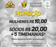 Promoção de ingressos para jogo do Criciúma contra Brusque
