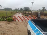 Defesa Civil de Içara interdita acesso a ponte na Rodovia Mário Ghedin 
