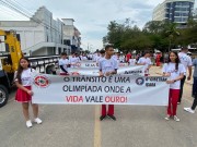 Semana do Trânsito em Içara (SC) conta com desfile na Rua Coronel Marcos Rovaris