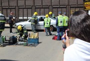Simulação de acidente de trem mobiliza entidades em Içara