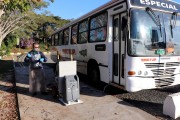 Unesc realiza desinfecção dos ônibus com a tecnologia do ozônio contra o covid-19