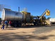 Usina de Asfalto de I&ccedil;ara produz a primeira produ&ccedil;&atilde;o de massa asf&aacute;ltica