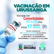 Vacinação dos munícipes com comorbidades (50 a 55 anos) em Urussanga
