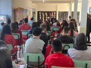 Empresário Zefiro Giassi conta sua história para alunos do Tranquilo Pissetti