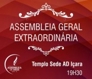 Presidente AD I&ccedil;ara convoca Assembleia Geral Extraordin&aacute;ria