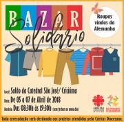Cáritas de Criciúma realiza Bazar Solidário