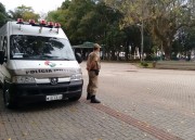 PM de Araranguá reforça presença na Praça Hercílio Luz