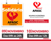 Afasc Solidária inicia última edição do Bazar Solidário de 2018 nesta sexta-feira