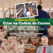 Audiência Pública debaterá impactos do embargo à carne de frango no Oeste