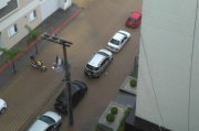 Chuva provoca alagamentos no Centro e bairros de Içara