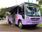 Ônibus lilás passa por municípios do interior para orientar mulheres sobre violência
