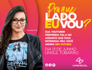 Youtuber Pam Gonçalves conversa com estudantes da Unisul