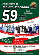 Anivers&aacute;rio de Jacinto Machado ter&aacute; show com Big Time Orquestra e JJSV