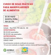 Acibalc oferece capacita&ccedil;&atilde;o de boas pr&aacute;ticas alimentares