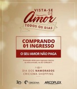 Dia dos Namorados ter&aacute; Cinema em Dobro no Crici&uacute;ma Shopping