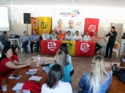 Principais lideran&ccedil;as pol&iacute;ticas de SC visitam Lauro M&uuml;ller