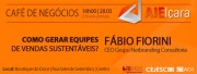 Caf&eacute; de neg&oacute;cios com especialista em marcas