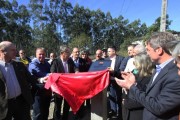 Governador em exerc&iacute;cio inaugura trecho da SC-446