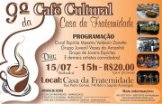 Café Cultural da Casa da Fraternidade ocorre neste sábado