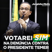 Deputado Jorginho Mello votar&aacute; a favor da den&uacute;ncia contra Temer