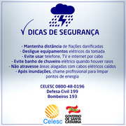 Fen&ocirc;meno clim&aacute;tico atinge sistema el&eacute;trico no Sul catarinense