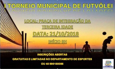 I Torneio Municipal de futvôlei acontece neste domingo em Arroio do Silva 