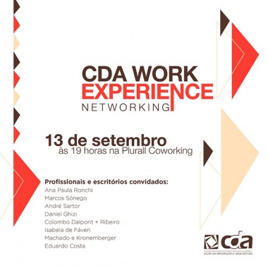 Clube CDA promove networking entre renomados profissionais e estudantes de arquitetura