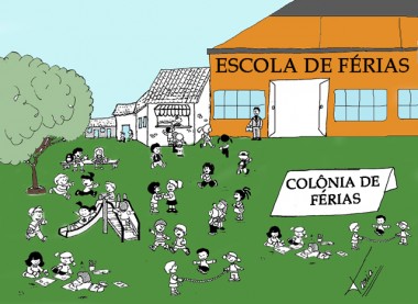 Crian&ccedil;as brincam durante &agrave;s f&eacute;rias