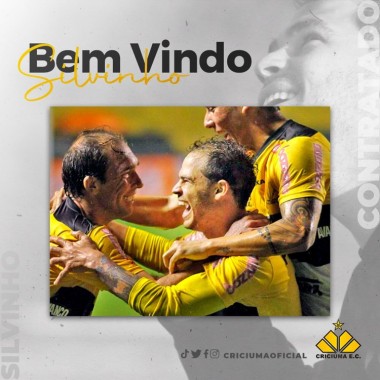 Atacante Silvinho retorna ao Crici&uacute;ma Esporte Clube para a temporada 2021