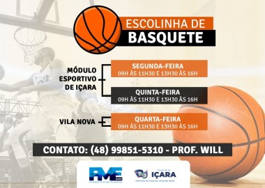 Escolinhas de Basquete da FME de I&ccedil;ara iniciam na pr&oacute;xima semana