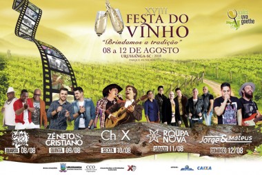 Venda de passaportes para a XVIII Festa do Vinho inicia em 14 de maio