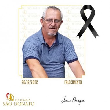JI News e Funer&aacute;ria S&atilde;o Donato registram o falecimento de Josu&eacute; Borges