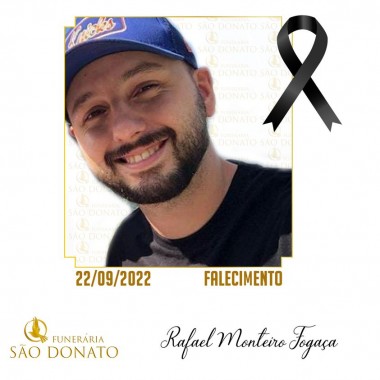 JI News e Funer&aacute;ria S&atilde;o Donato registram o falecimento de Rafael Monteiro Foga&ccedil;a