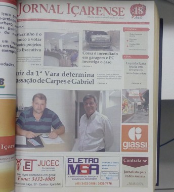 Jornal I&ccedil;arense registra seus 23 anos de hist&oacute;ria em I&ccedil;ara