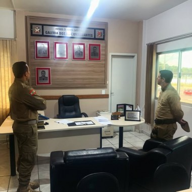 Comandante interino do 6&ordm; Comando Regional da PM visita Batalh&atilde;o em I&ccedil;ara (SC)