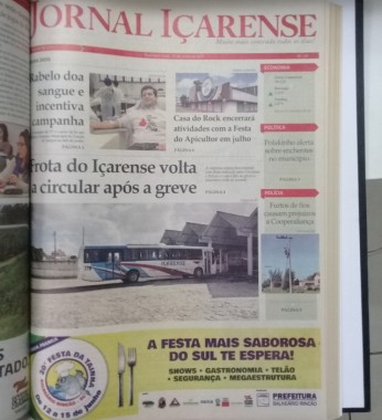 Jornal I&ccedil;arense registra os 24 anos de hist&oacute;ria em I&ccedil;ara